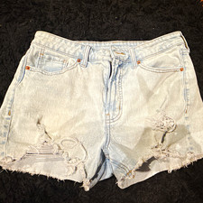 Old Navy OG Straight Women's Size 0 Light Wash Cut Off Denim Shorts 90s