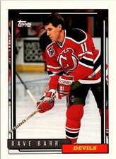 1992-93 Topps #197 Dave Barr New Jersey Devils