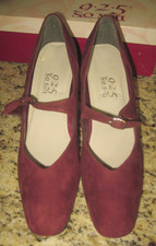 9.2.5. So SOFT Burgundy Suede Leather Heels Shoes Mary Jane 8.5 8 1/2 LAST TIME