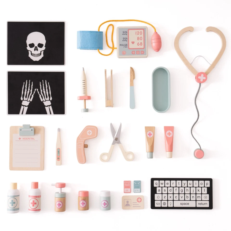 Robud Pretend Play Set for Emergency Center Doctor Nurse Parent Role Play Kids - Image 4 of 4