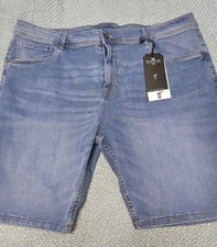 The Perfect Jeans NYC Mens Size 44 Blue Jean Shorts 10" Inseam Stretch Denim NWT