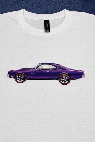 Custom Redline Purple Hot Wheels Custom Charger White Tshirt  X Large