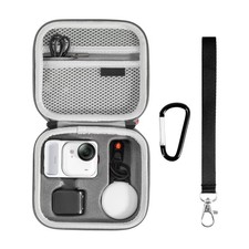 For Insta360 Go Ultra camera organizer bag PU travel vlog portable bag - gray