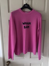 Pink M&S X Bella Freud Merino Wool Cashmere Mix 'Wham Bam' Size S Jumper BNWT