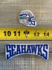 NOS SEATTLE SEAHAWKS IRON ON EMBROIDERED PATCH QTY 2