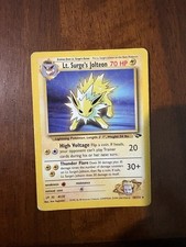 Carte Pokémon - Lt Surge’s Jolteon 28/132 gym challenge Eng vintage wizard inked