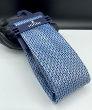 STAFFORD Men's Neck Tie Navy Blue Grid Pattern NEW Fashion MSRP: 34.