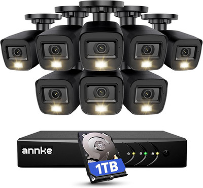 3K Lite Wired Security Camera System Outdoor with AI Human/Vehicle Detection, 8C