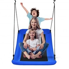 700lb Giant 60 Inch Platform Tree Swing for Kids and Adults-Blue - Color: Blue