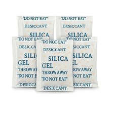 50 Pack 5 Gram Silica Gel Packs Desiccant Packets for Storage Moisture Packs