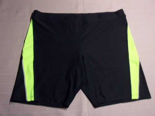 Xersion Athletic-black & reflective lime-quick dry shorts XXL-media pocket-NEW