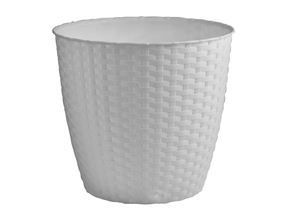 Stefanplast Plastic Flower Pot Saucer Cover Natural 24 Cm Grey