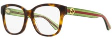 Gucci Square Eyeglasses GG0038ON 002 Havana/Red/Green 54mm 38