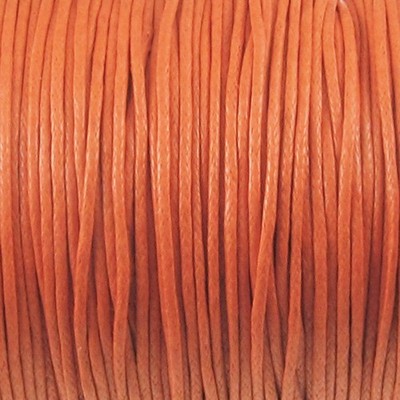 Orange 1mm Waxed Cotton Cord, 70 Meters, Macrame, Beading String