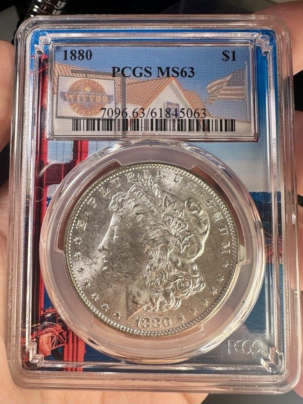 1880 P Morgan Silver Dollar $1 PCGS MS63 Witter Core