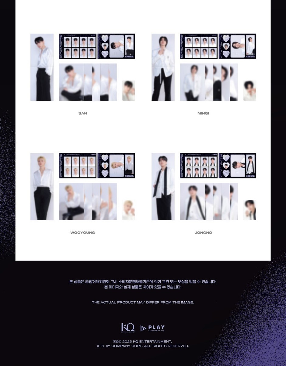 2025 ATEEZ WORLD TOUR IN YOUR FANTASY OFFICIAL GOODS MD PHOTO SET