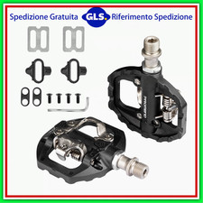 PEDALI BICI MTB DOPPIA FUNZIONE SPD SGANCIO RAPIDO MOUNTAIN BIKE CON ATTACCO