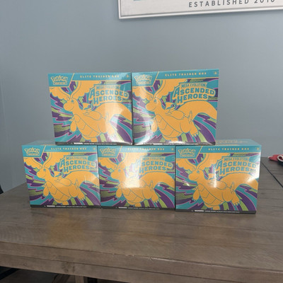 Pokémon TCG Mega Evolution Ascended Heroes Elite Trainer Box Lot of 5