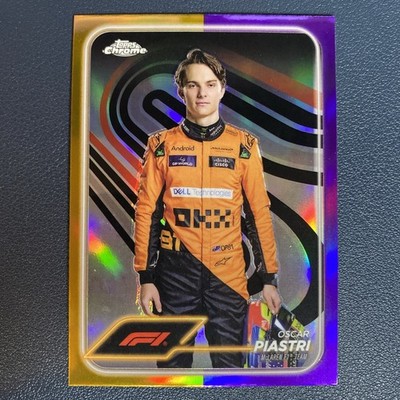 Topps Chrome Formula 1 2024 F1 Oscar Piastri #8 Portrait Gold Purple SP