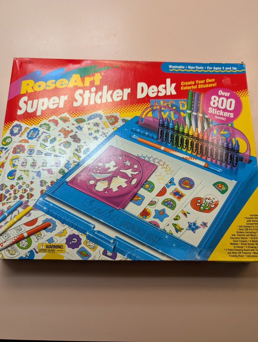 NOS Vintage RoseArt Set Create Your Own Super Sticker Art Craft