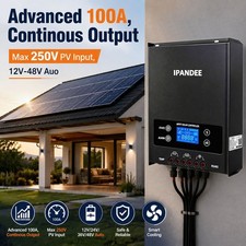 12V/24V/36V/48V MPPT Solar Charge Controller 100A 250V Battery Regulator LCD NEW