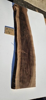Claro Black Walnut live edge  crotch slab.  Side table slab, shelf, bench