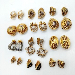 NINA RICCI Earrings 12 set Gold Metal 4610267