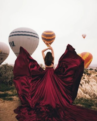 Long Flying Dress | Flying Dress for Photoshoot| Long Train Dress | Photoshoot