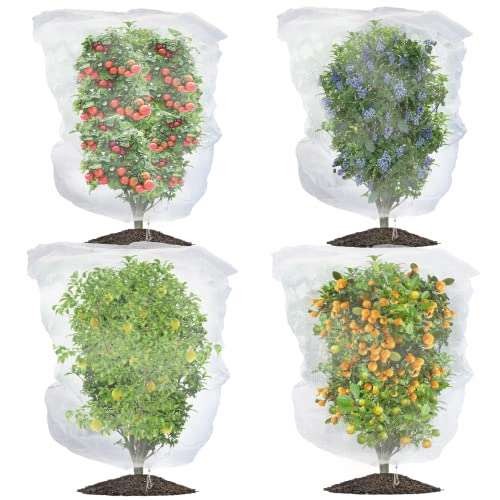 Evoio Fruit Tree Protective Bag, 4 Pcs Blueberry Bush  Assorted sizes