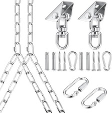 Heavy Duty Porch Swing Hanging Kit W/ Y-Chain  360  Swivel Hangers 1500Lbs