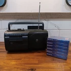 Vintage Sony CFM-10 Radio Cassette-Corder Recorder Black Works Great Battery