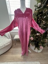 Vintage Oscar De La Renta Hot Pink Crushed Velvet Nightgown XL READ