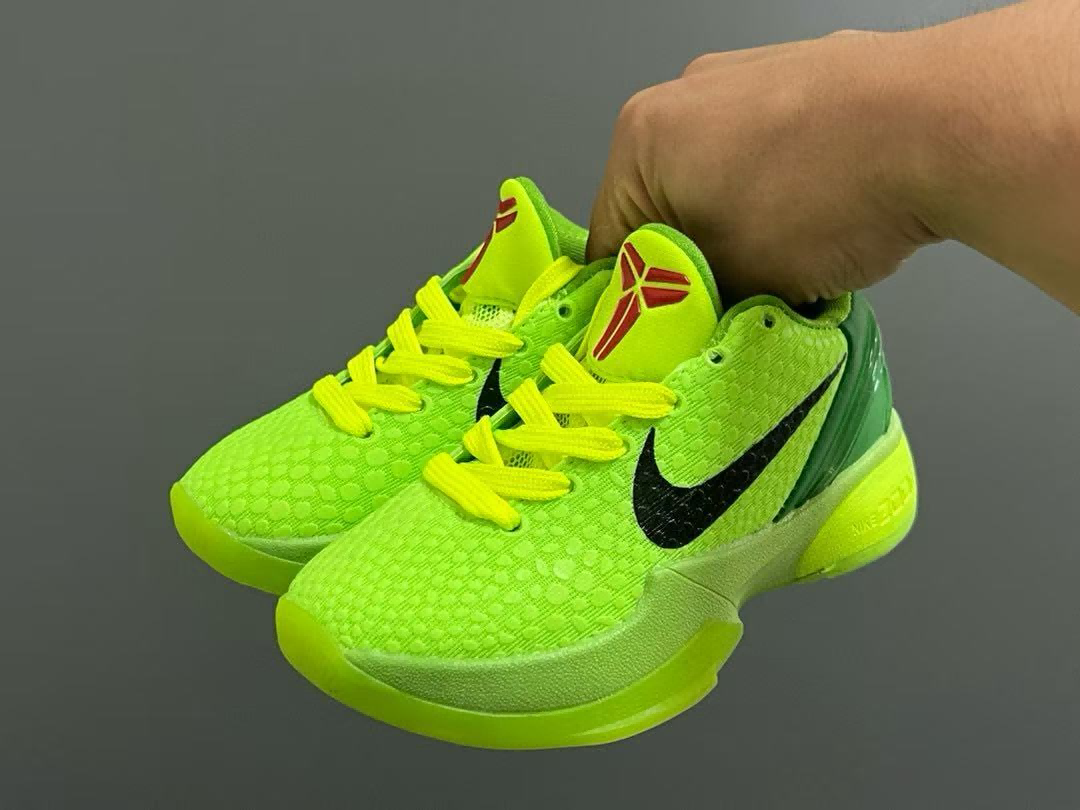 429913-300 Zoom Kobe 6 Grinch Green Kids Youth | eBay