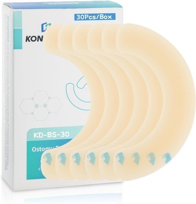 30 Pcs Ostomy Barrier Strips | Elastic Barrier Tape for Colostomy Bags | Medi...
