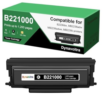 B221000 Black Toner Cartridge with Chip for Lexmark B2236DW Printers 1,200 Pages