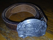 Tex Tan Leather Belt  W South Carolina Dixie buckle USA cow boy christmas gift
