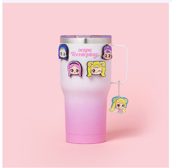 Aespa TeenyPing Tumbler Decor Set w/ Character Accessories Kpop Limited Korea