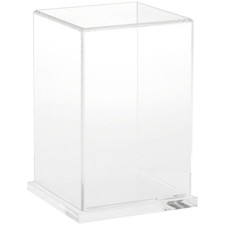 Vitrina de acrílico transparente Plymor con base transparente, 4" de ancho x 4" de profundidad x 6" de alto
