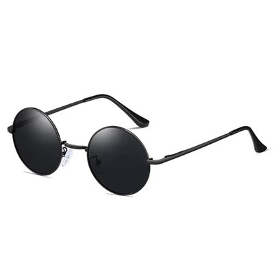 Sonnenbrille Brille Herren Damen Retro Vintage Hippie UV 400 Schutz Metall Rund