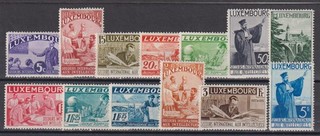Luxembourg 1935 YV 259 271 MLH VF / CAT VALUE $230