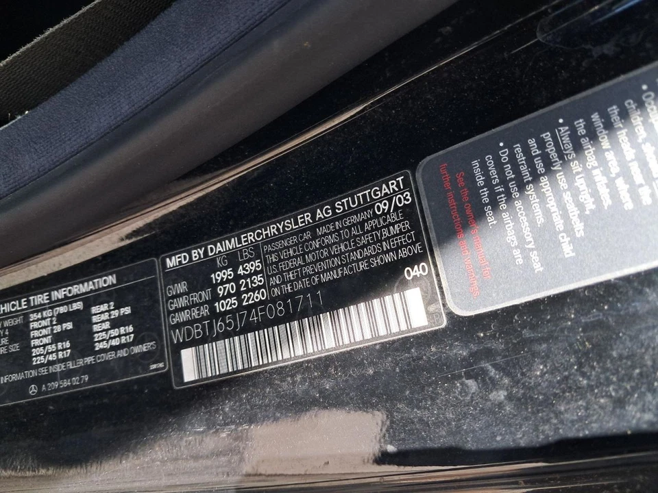 Rear Drive Shaft 209 Type Convertible CLK320 Fits 03-05 MERCEDES CLK 2644185 - Imagem 4 de 4