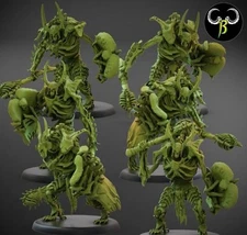 Barrow Bone Construct Ogre shield bearers X3 28mm Fantasy Undead Monsters