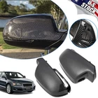 Carbon Fiber Look Mirror Cover Caps For Audi A5/S5 B8.5 2010-2016 W/ Lane Assist