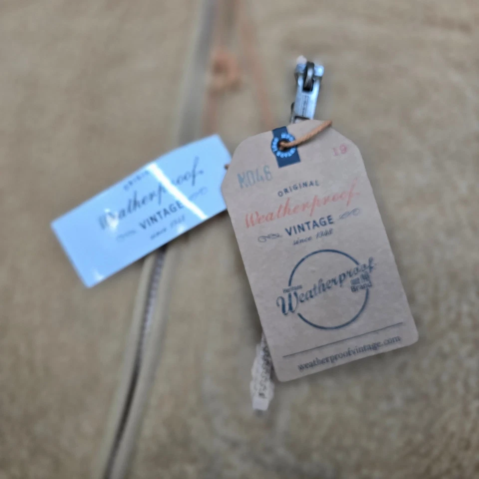 Chaleco polar Sherpa vintage resistente a la intemperie para hombre XL tostado bolsillos con cremallera completa NUEVO Foto 4 de 4