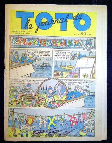 le journal de TOTO - 1er Année -  1937 - (Rob-Vel) N°4 - Foto 1 di 1