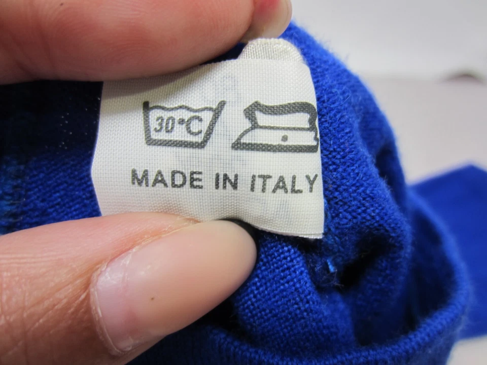 Calentadores de brazo de ciclismo vintage mezcla de lana/acrílico azul/amarillo adulto unisex medianos Foto 3 de 4