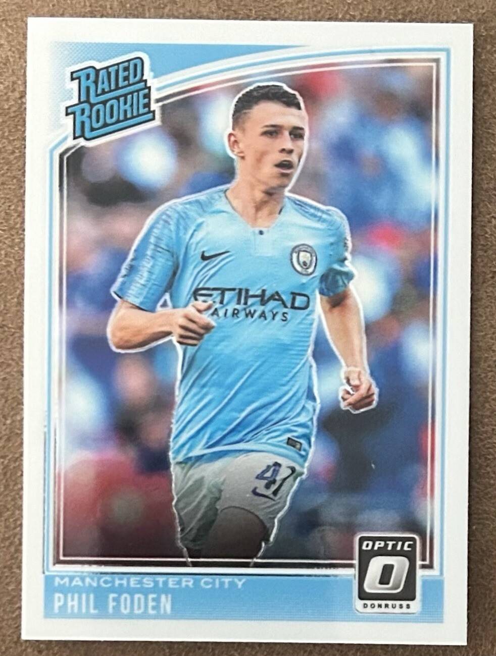 2018-19 Panini Donruss Optic 179 Phil Foden Manchester City Rated Rookie card RC