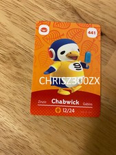 Animal Crossing New Horizons Switch Chabwick 441 Amiibo Series 5 Card UNSCANNED