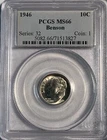 1946 P Roosevelt Dime PCGS MS 66 Benson  FREE SHIPPING
