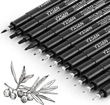 YISAN Drawing Art Pens,Micro Fineliner Pens,Fine Tip Manga Markers for Artist...